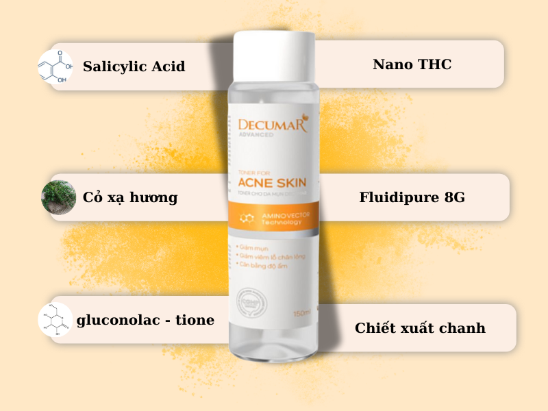 Toner Decumar Nano THC - Nước cân bằng dành riêng cho da mụn-701-1