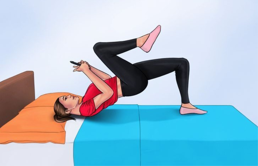 10 động tác giảm mỡ bụng tập ngay tại giường