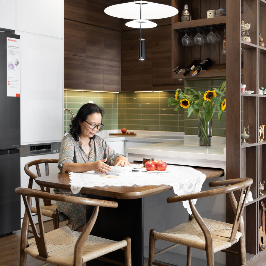 Căn hộ 65 m2 có nội thất thiết kế riêng cho người lớn tuổi