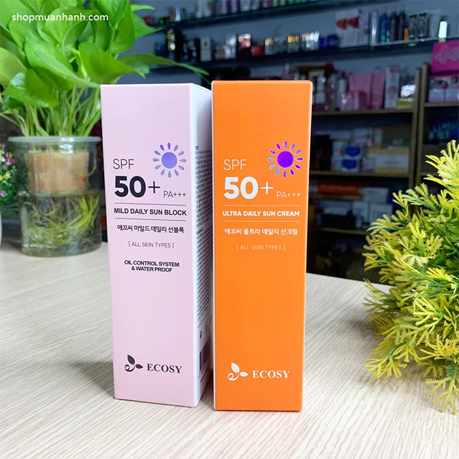 Kem Chống Nắng Chính Hãng Ecosy Ultra Daily Sun Cream Kiềm Dầu Không Trôi 100ml