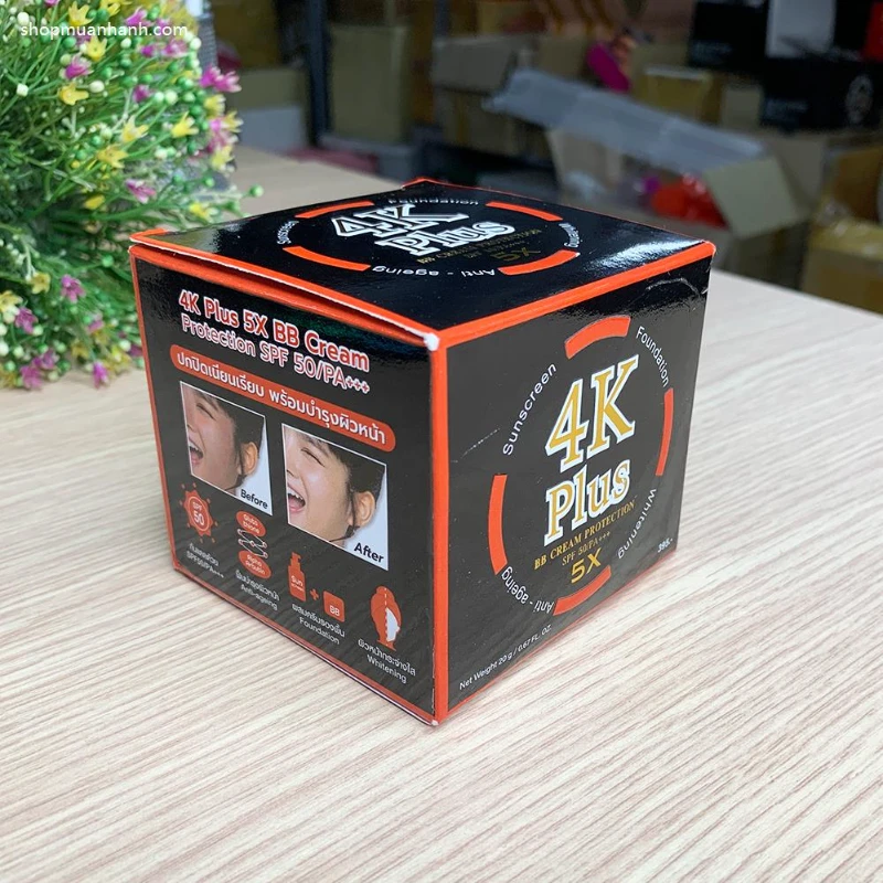 Kem Nền Chống Nắng 4k Plus 5x Bb Cream Spf 50 Thái Lan
