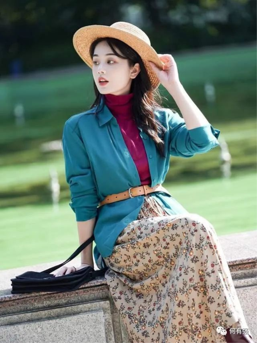 Học các nữ blogger diện trang phục màu xanh đẹp mê mẩn vào mùa thu-42-1